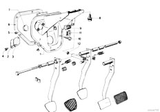 E12 528i M30 Sedan / Pedals/  Pedals Supporting Bracket