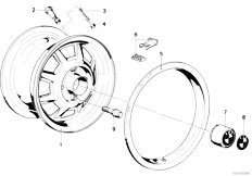 E21 320i M10 Sedan / Wheels Steel Rim