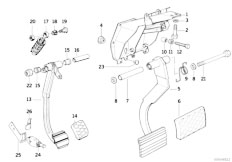 E31 840Ci M62 Coupe / Pedals Pedals Supporting Bracket