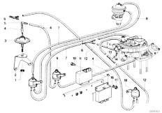 E12 525 M30 Sedan / Engine/  Vacuum Control Agr