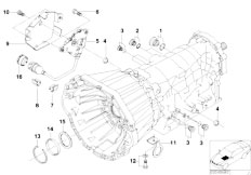 E53 X5 4.6is M62 SAV / Automatic Transmission A5s440z Mounting Parts Packings