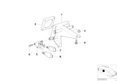 E36 M3 3.2 S50 Coupe / Pedals/  Pedals Supporting Bracket