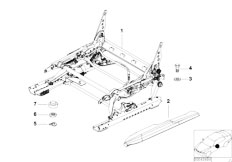 E46 318ti N46 Compact / Seats Front Seat Rail