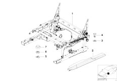 E46 M3 S54 Coupe / Seats/  Sports Seat Seat Rail Electr