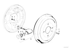 E30 316i M10 4 doors / Brakes/  Drum Brake Brake Drum Wheel Brake Cyl