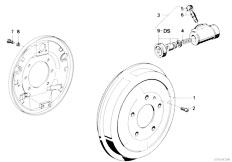 E36 318i M40 Sedan / Brakes/  Drum Brake Brake Drum Wheel Brake Cyl