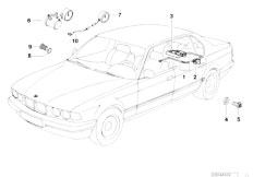 E38 740iL M62 Sedan / Restraint System And Accessories/  Fresh Air System