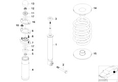 Z3 Z3 M3.2 S54 Coupe / Rear Axle/  Single Components For Rear Spring Strut