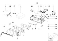 E38 750i M73N Sedan / Lighting/  Indiv Headlight Parts Xenon Headlight