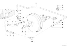 E36 323i M52 Sedan / Brakes Power Brake Unit Depression