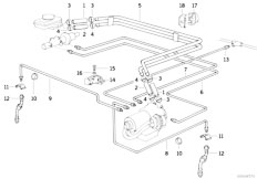 E36 316i M43 Sedan / Brakes/  Brake Pipe Front Abs-2