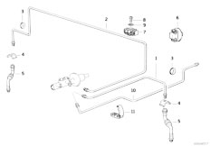 E36 316i M40 Sedan / Brakes/  Brake Pipe Front