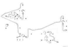 E36 316i 1.6 M43 Compact / Brakes/  Brake Pipe Rear