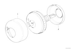 E36 325i M50 Cabrio / Brakes/  Power Brake Unit Sound Insulation