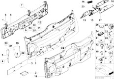 E39 520i M52 Touring / Vehicle Trim/  Lower Tail Lid Trim Panel