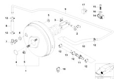 E36 M3 3.2 S50 Sedan / Brakes Power Brake Unit Depression-2