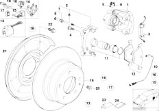 Z3 Z3 2.2i M54 Roadster / Brakes/  Rear Wheel Brake Brake Pad Sensor