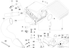 E39 540iP M62 Sedan / Fuel Preparation System/  Intake Silencer