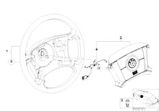 E46 330xi M54 Sedan / Steering/  Steering Wheel Airbag Smart