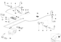 E36 323ti M52 Compact / Brakes/  Brake Pipe Rear Abs Asc T