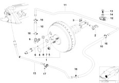 E36 325td M51 Sedan / Brakes Power Brake Unit Depression-3