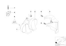 E39 520d M47 Touring / Vehicle Electrical System/  Horn