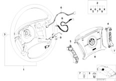 E46 320d M47 Touring / Steering/  Steering Wheel Airbag Smart Multifunct