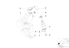 E39 528i M52 Sedan / Vehicle Electrical System/  Windshield Cleaning Container Intensive