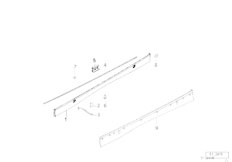 E36 323i M52 Coupe / Vehicle Trim/  Door Sill