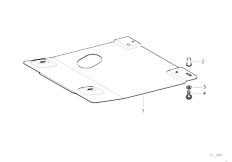 E36 318is M44 Sedan / Vehicle Trim/  Front Aggregate Protective Plate