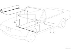 E30 325i M20 Cabrio / Vehicle Trim/  Floor Covering