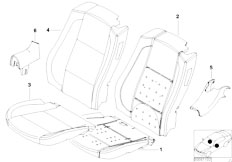 E46 318Ci N42 Cabrio / Seats Basic Seat Upholstery Parts