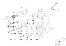E30 325i M20 Cabrio / Manual Transmission/  Getrag 260 5 50 Inner Gear Shift Parts