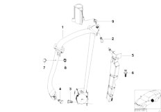 E52 Z8 S62 Roadster / Restraint System And Accessories/  Safety Belt Front Left