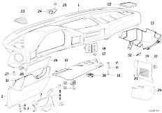 E34 530i M60 Touring / Vehicle Trim/  Trim Panel Dashboard