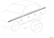 E30 316i M40 2 doors / Vehicle Trim/  Ornamental Strips