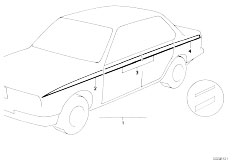 E30 316i M10 4 doors / Vehicle Trim/  Ornamental Strips