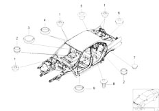 E39 523i M52 Sedan / Vehicle Trim/  Cover Lid Dummy Plug-2