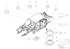 E39 540i M62 Sedan / Vehicle Trim/  Cover Lid Dummy Plug-3