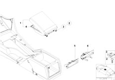 E39 525d M57 Touring / Vehicle Trim/  Rear Mounting Parts Of Center Console