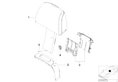 E52 Z8 S62 Roadster / Seats/  Sports Seat Head Rest