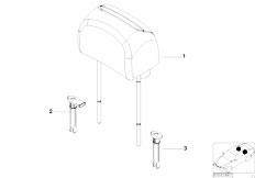 E46 320Ci M54 Cabrio / Seats/  Mechanical Headrest Rear