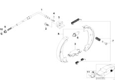 E36 316g M43 Compact / Brakes/  Parking Brake Brake Shoes