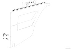 E30 318is M42 2 doors / Vehicle Trim/  Lateral Trim Panel Rear-2