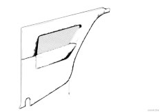 E30 318is M42 2 doors / Vehicle Trim/  Lateral Trim Panel Rear