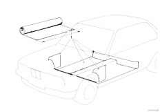 E30 325i M20 4 doors / Vehicle Trim/  Floor Covering Running Metre