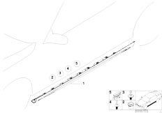 E46 330Cd M57N Coupe / Vehicle Trim/  Door Sill