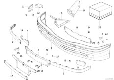 E36 325tds M51 Sedan / Vehicle Trim/  Trim Panel Bumper Front-3