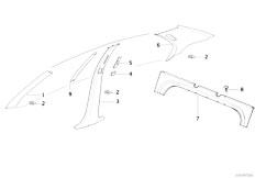 E36 320i M52 Coupe / Vehicle Trim/  Trim Panel A B C Column