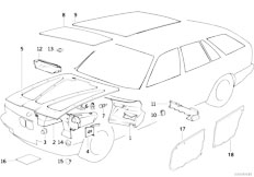 E34 518i M40 Touring / Vehicle Trim/  Sound Insulating Front